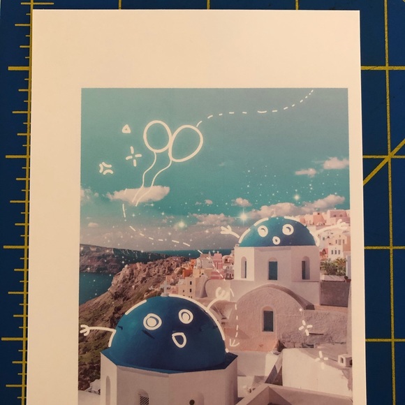 🌻10/$10🌻 Santorini Postcard Wall Deco Picture - Picture 4 of 5